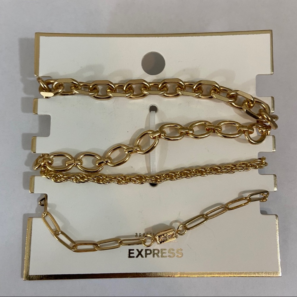 NWT Express gold 4 bracelet bundle - Picture 3 of 4